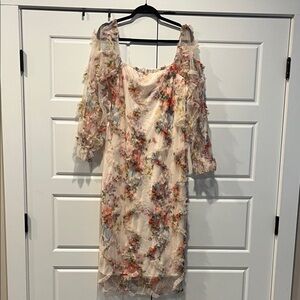 SHEIN Multicolor Floral Long Sleeve Dress